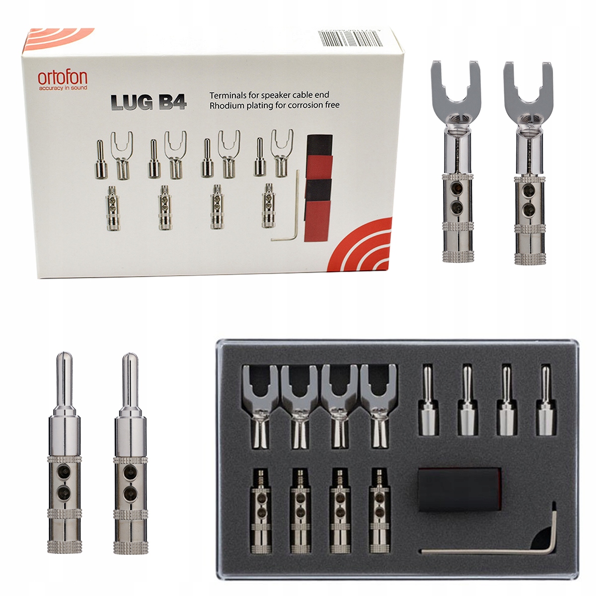 Ortofon LUG-B4 Konektory Banán Vidlice Reproduktorových Káblov