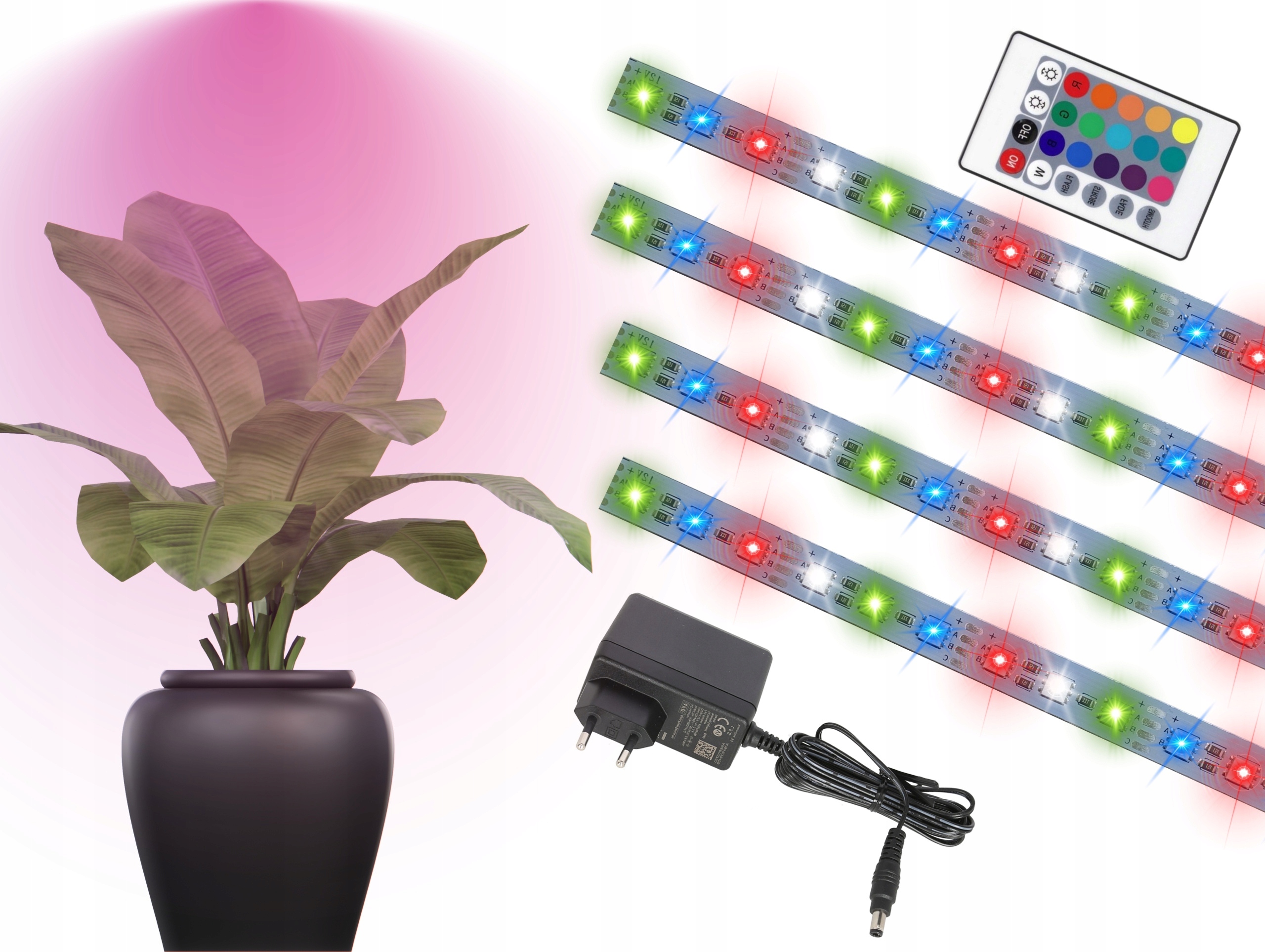 Led lampa pro rostliny Plant Rgb Led lampa pro pěstování rostlin Led panel 4x24