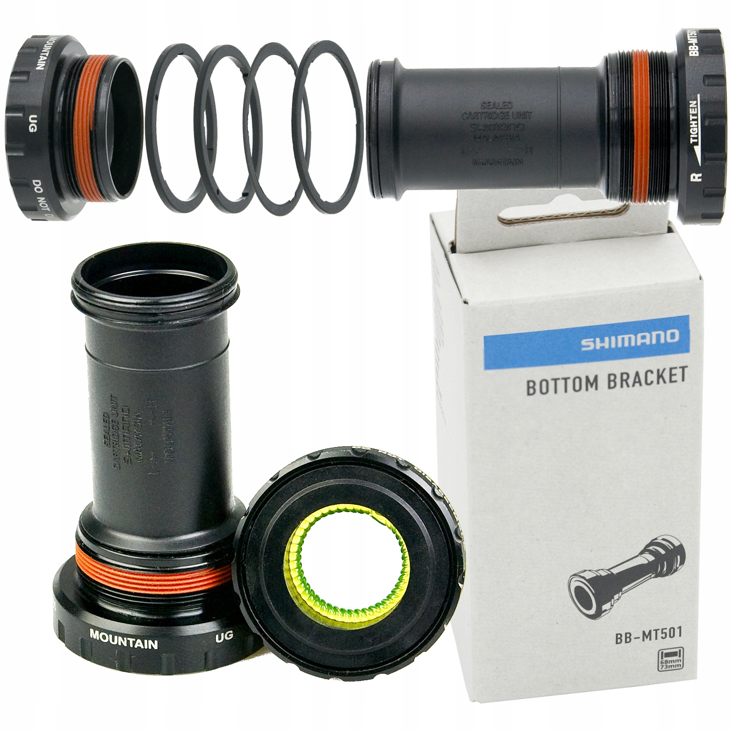 Suport miski łożyska korby rowerowej Shimano Hollowtech II 68/73