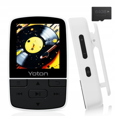 Odtwarzacz MP3 Bluetooth 5.0 Sport 64 Gb Z Klipsem Hifi Fm Yoton YM03