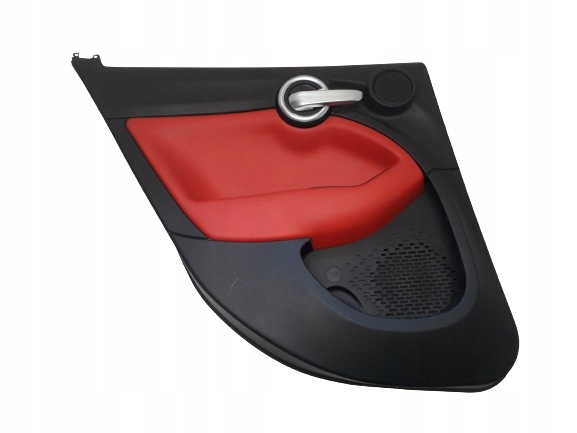 FIAT 500X 14- BOCZEK TAPICERKA DRZWI LEWY TYŁ CZERWONA 156118972 156118962