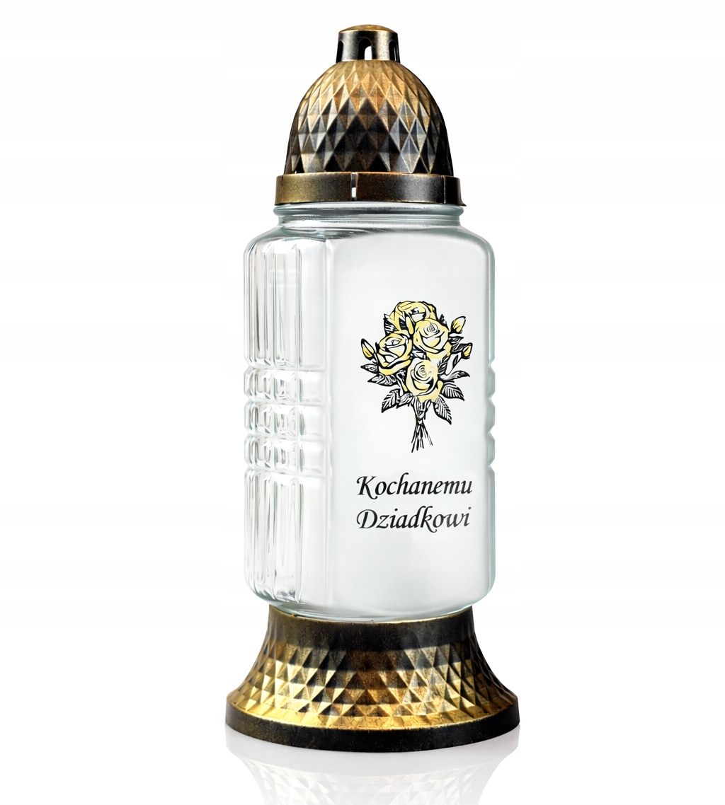 Znicz z nadrukiem KOCHANEMU DZIADKOWI La539 wysokość 27cm