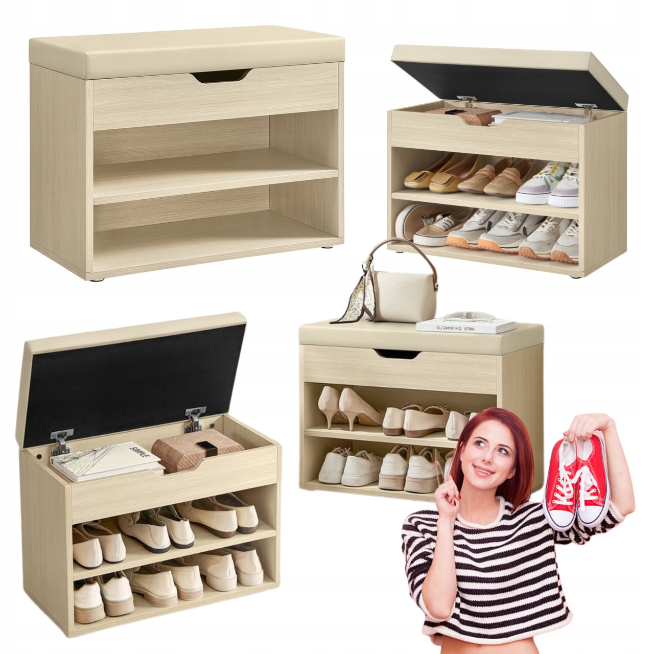 Kufrík Škatuľa na hračky Topánky na skladovanie Skrinka Úložný priestor Loft