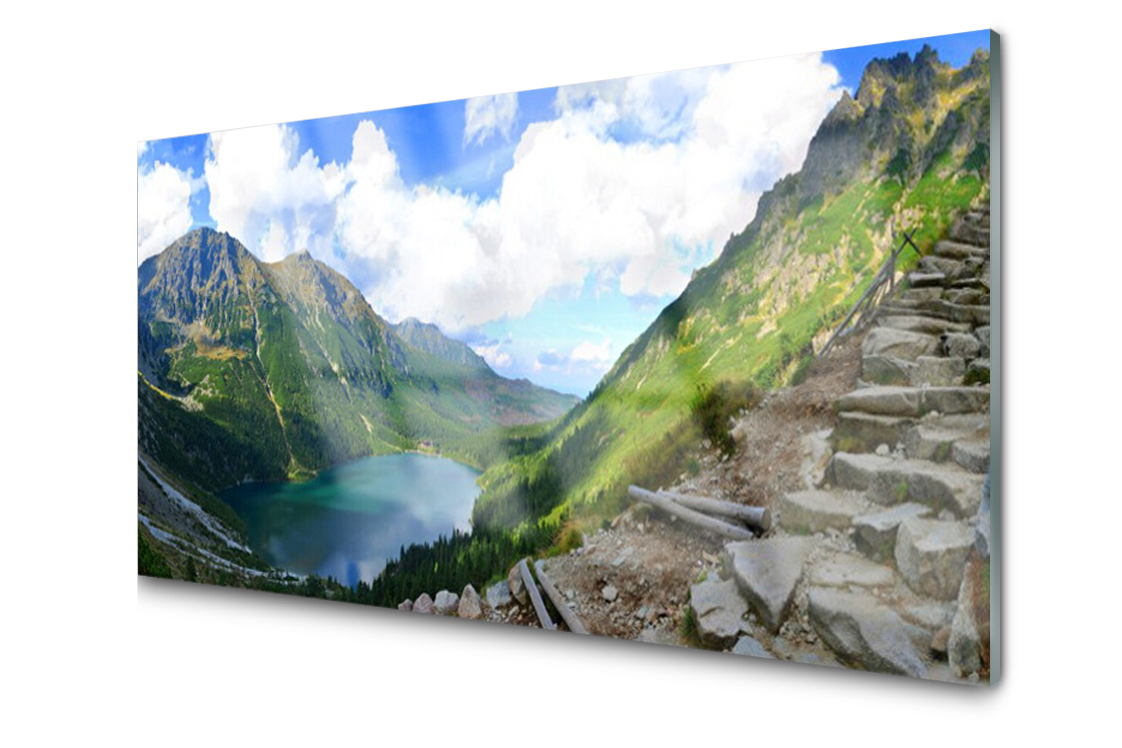 

Panel szklany dekor Góry Jezioro Widok 140x70