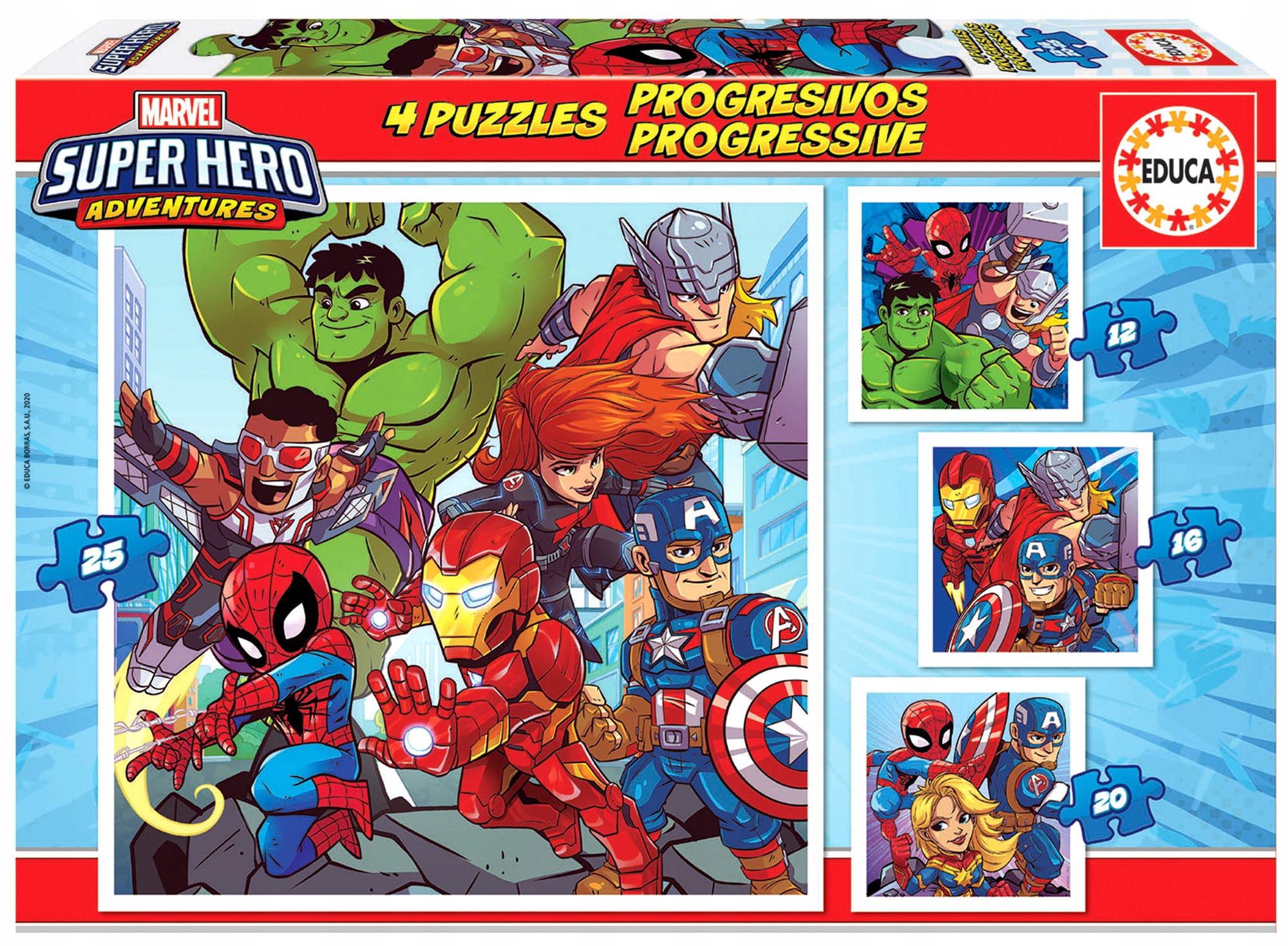 

Puzzle 12 16 20 25 Marvel Hero Adventures