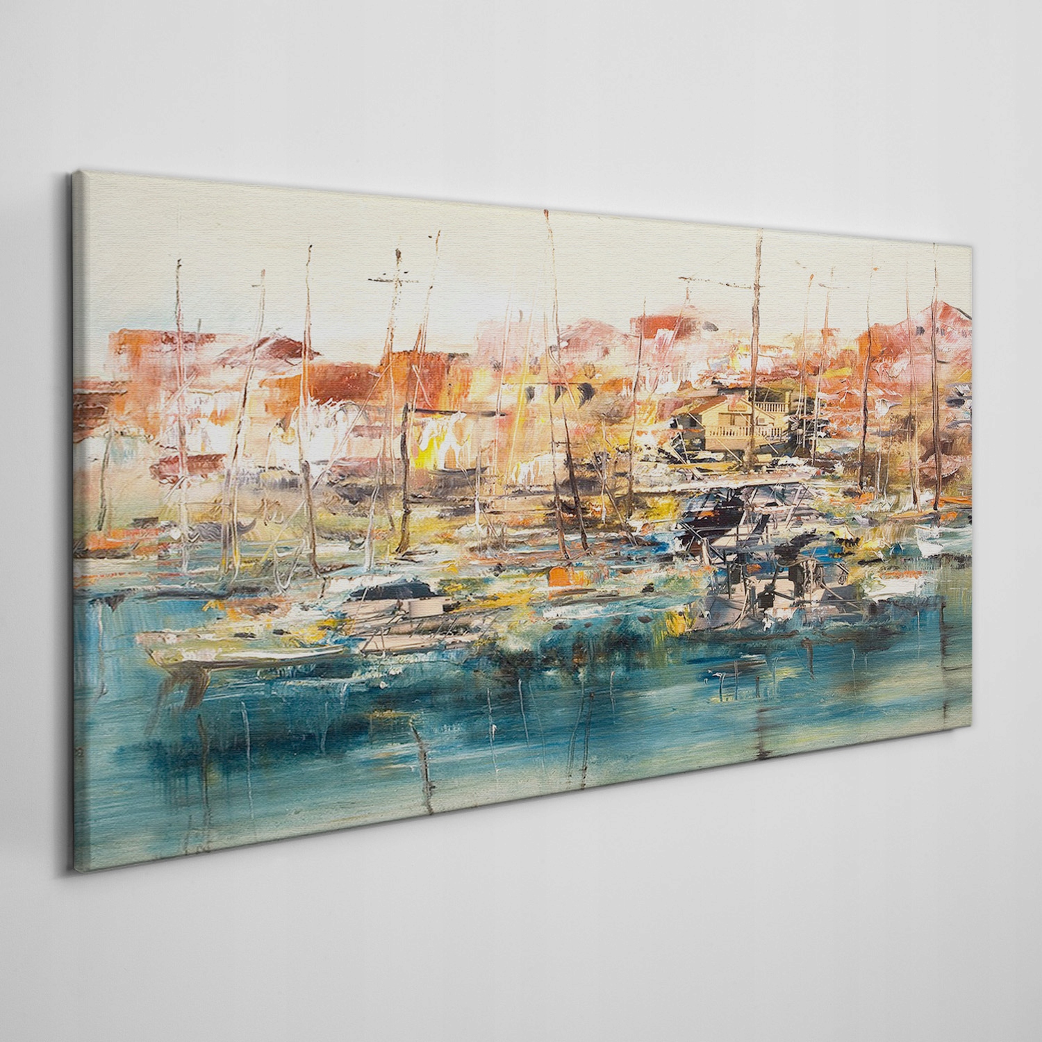 

Obraz na ramie płótno Port statki łodzie 100x50 cm