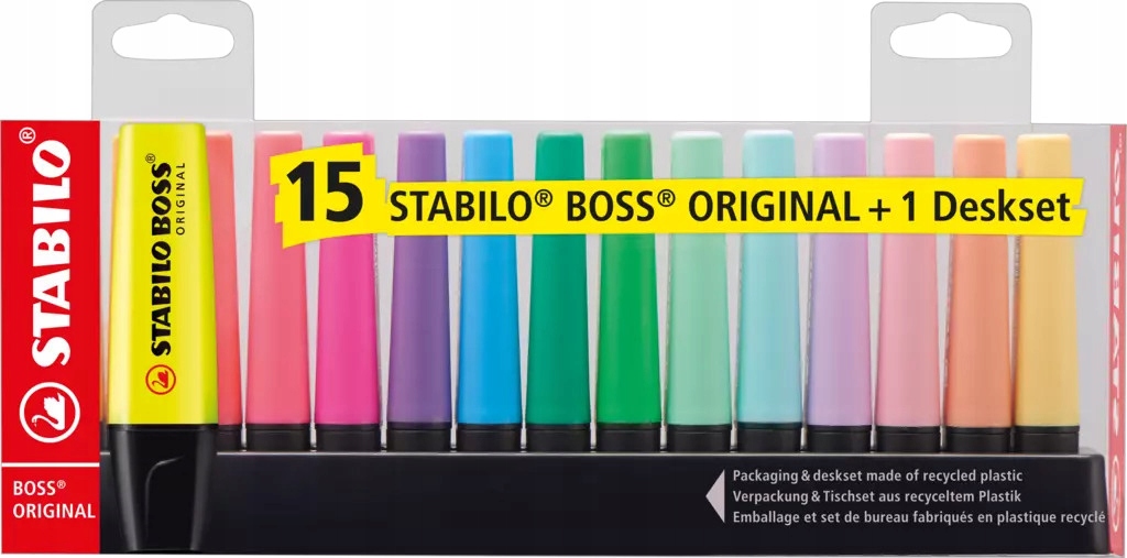 Zakreślacze Boss Original (15 sztuk) Stabilo