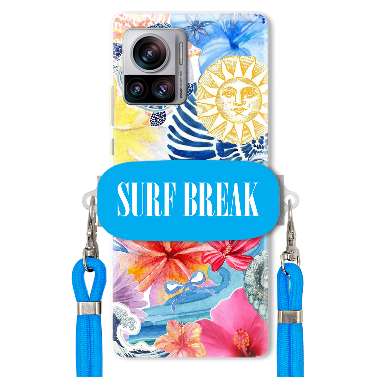 Puzdro pre Motorola X30 Pro 5G Modré vodítko držiak Surf Break Lata