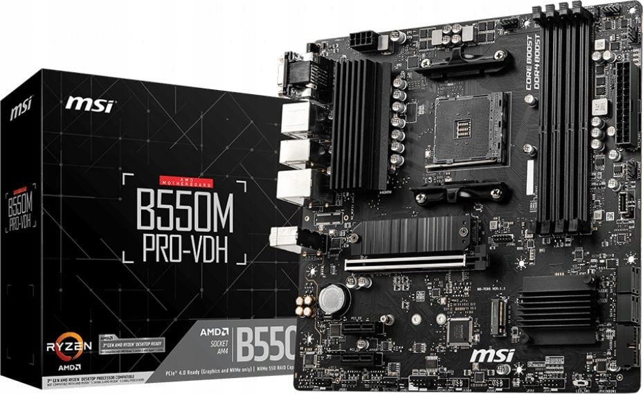 Материнская плата MSI B550M PRO-VDH AMD AM4 micro ATX 4X DDR4