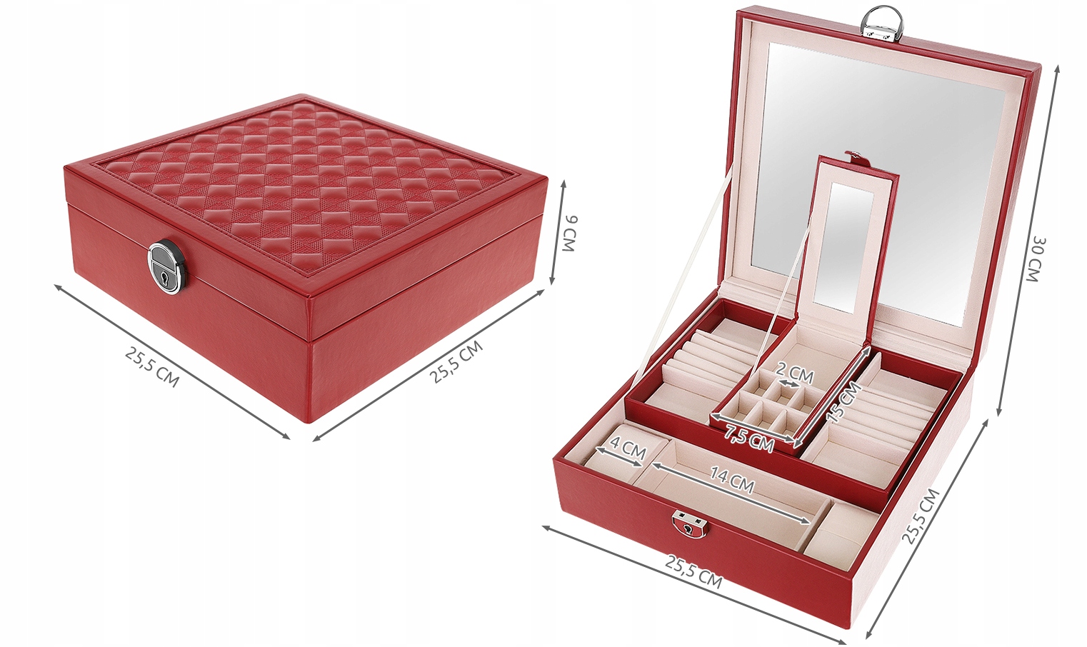 Szkatułka Organizer Kuferek na Biżuterię Zegarki Kod producenta 8891 Pudełko z Box Zegarki Kosmetyki
