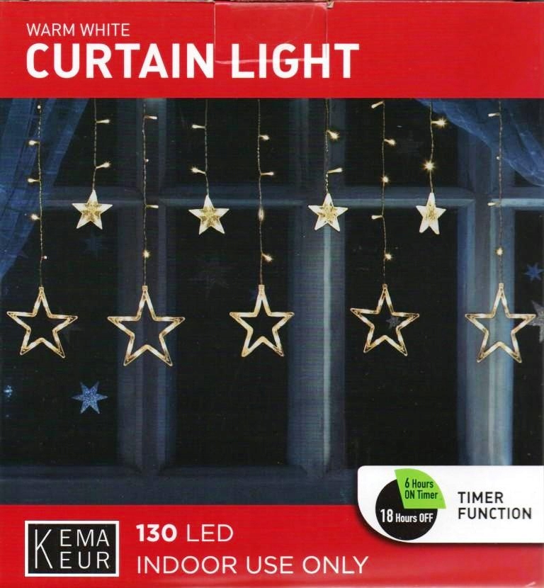 

Kurtyna Gwiazdy 130 Led 200x73 cm