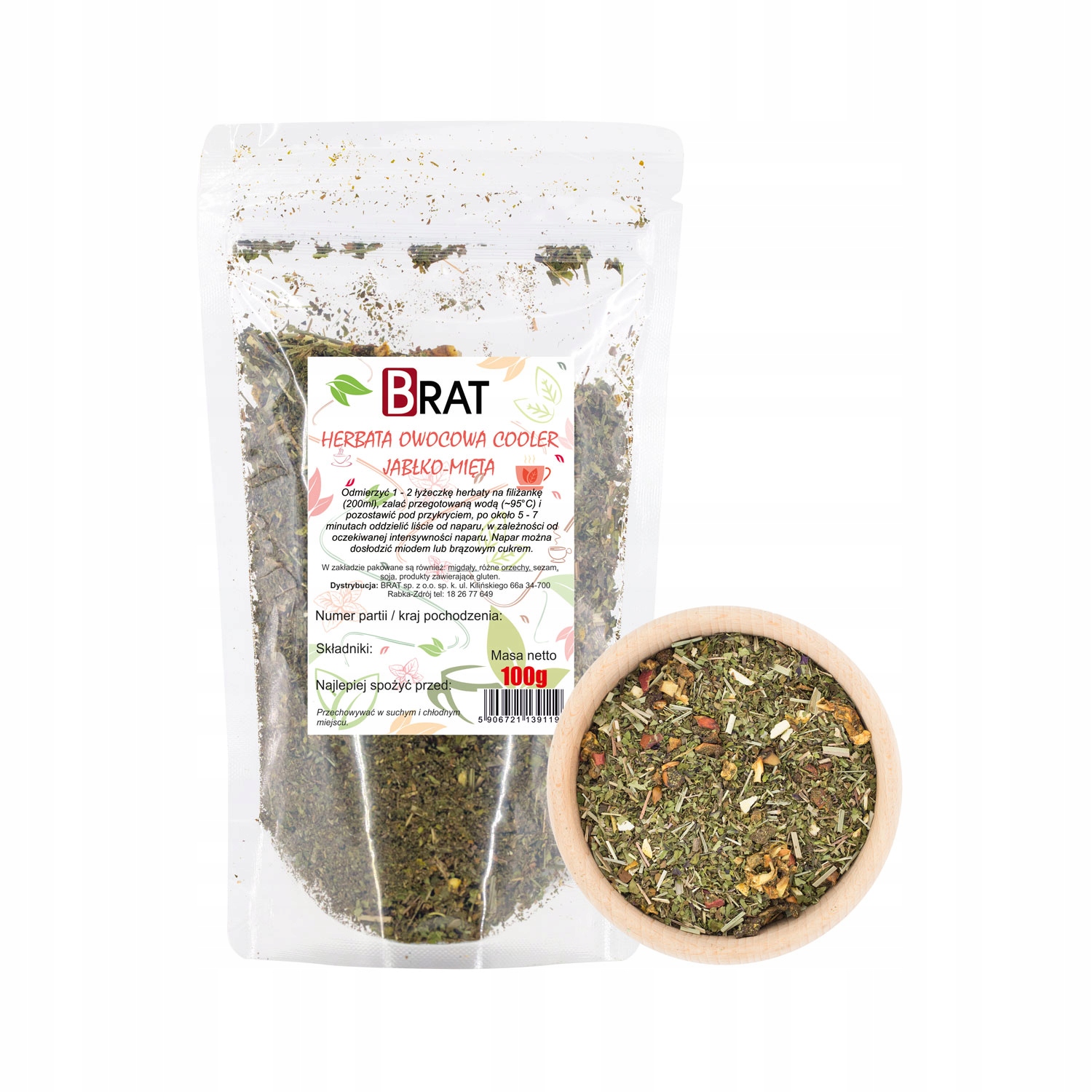 Levně Brat Čaj jablko máta 100 g