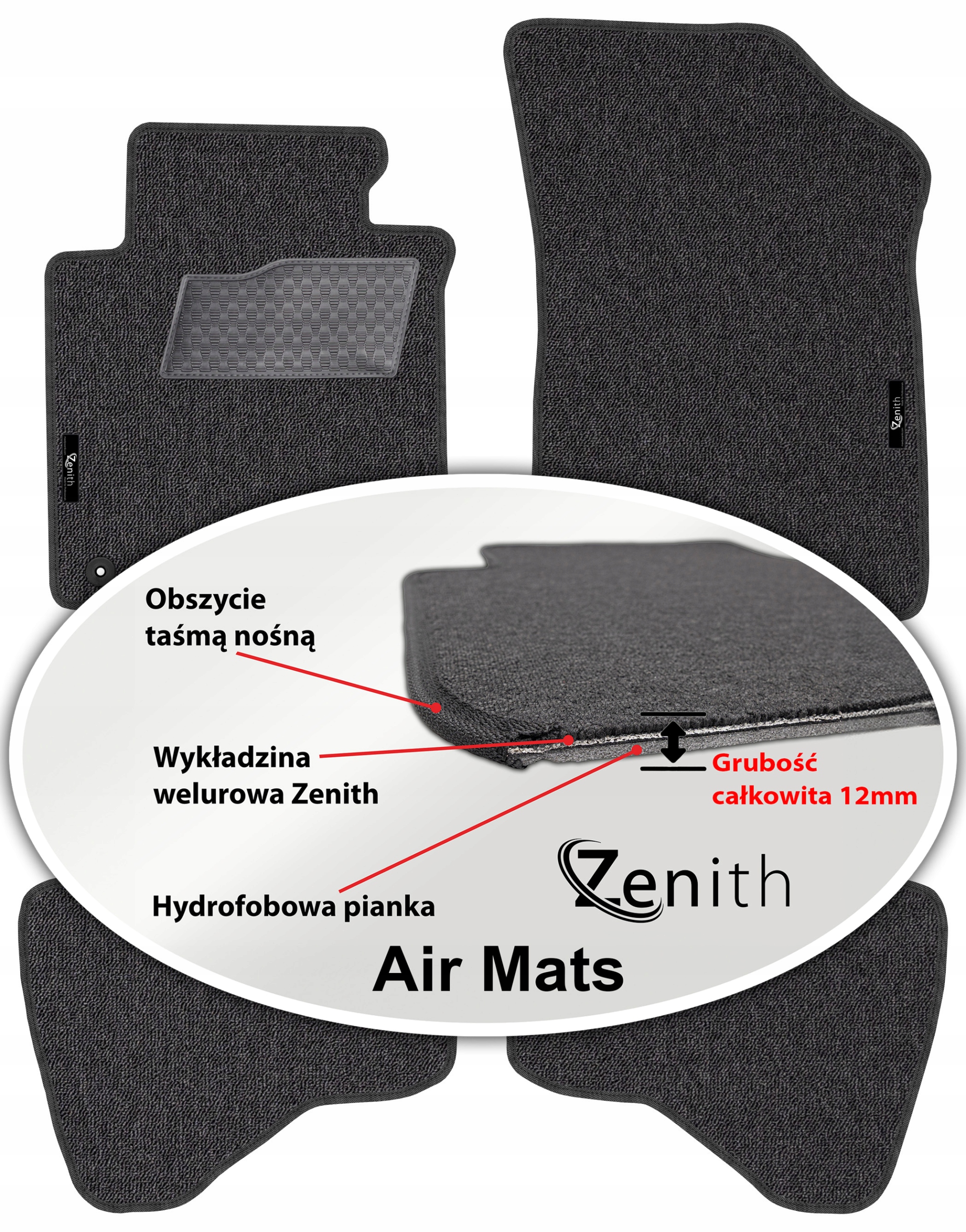 Peugeot 107 Fl 2009-2014 Velúrové koberčeky do auta Zenith Air Mats
