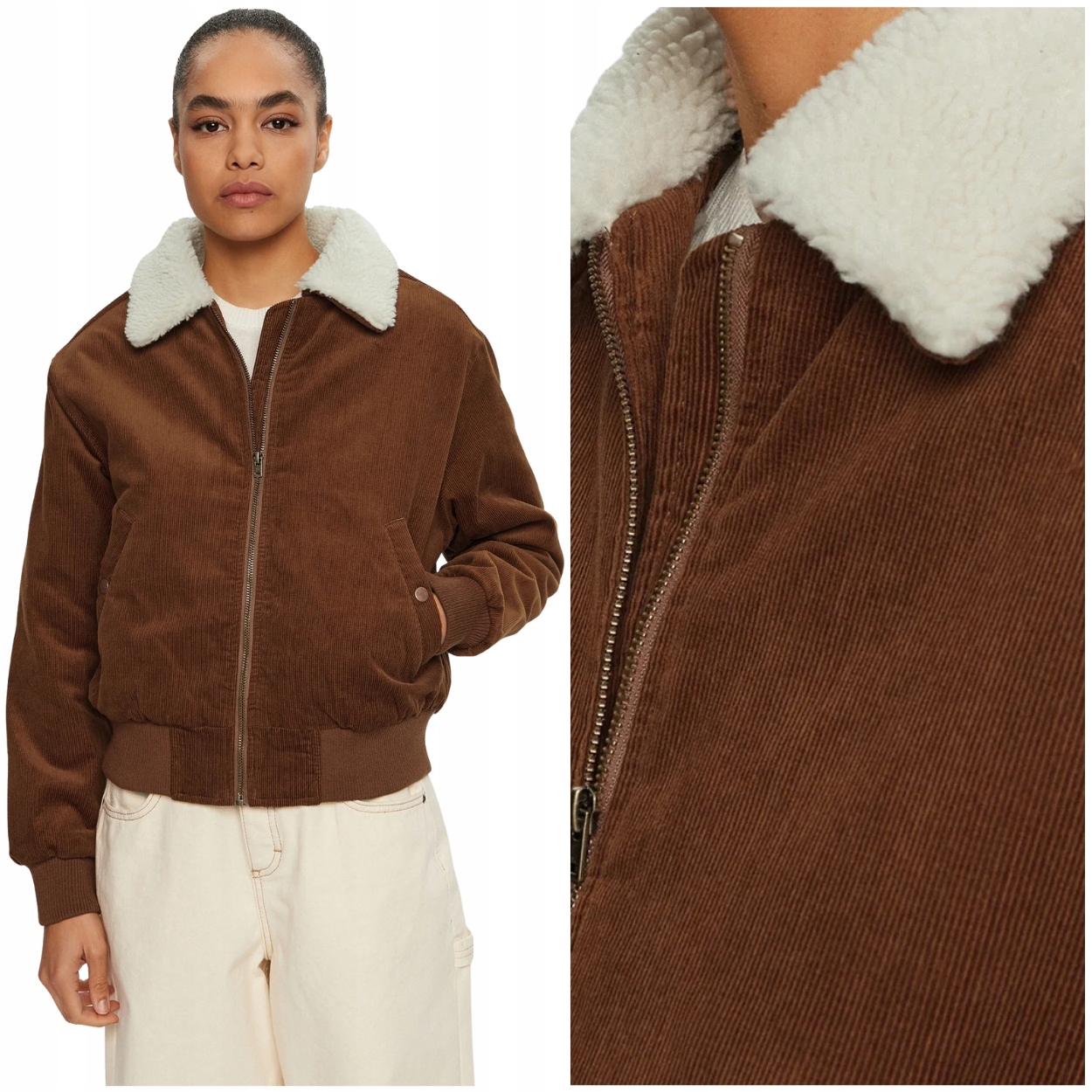 Wrangler Aviator Jacket zateplená dámská šusťáková bunda pilotka medvídek XL