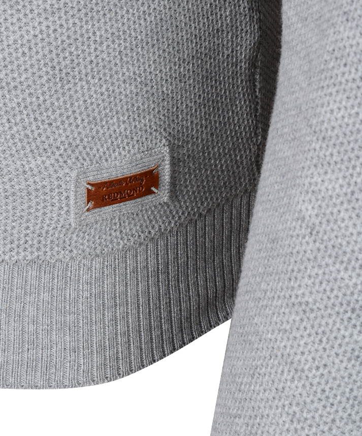 Sweter męski z okrągłym dekoltem Redmond tekstura Rozmiar M