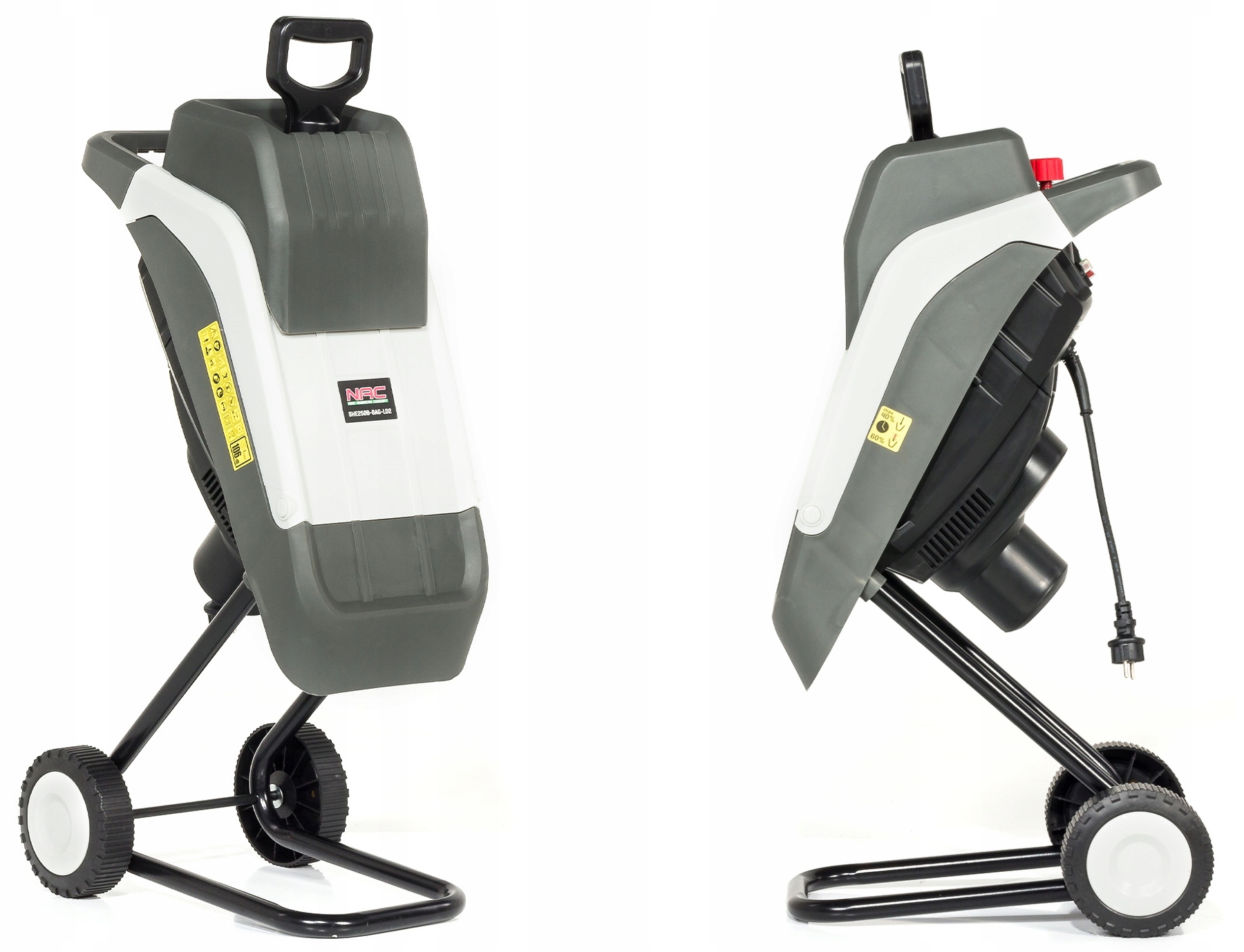 Elektrický Drvič Konárov Nac Štiepkovač 2500W 45MM Transportné Kolieska