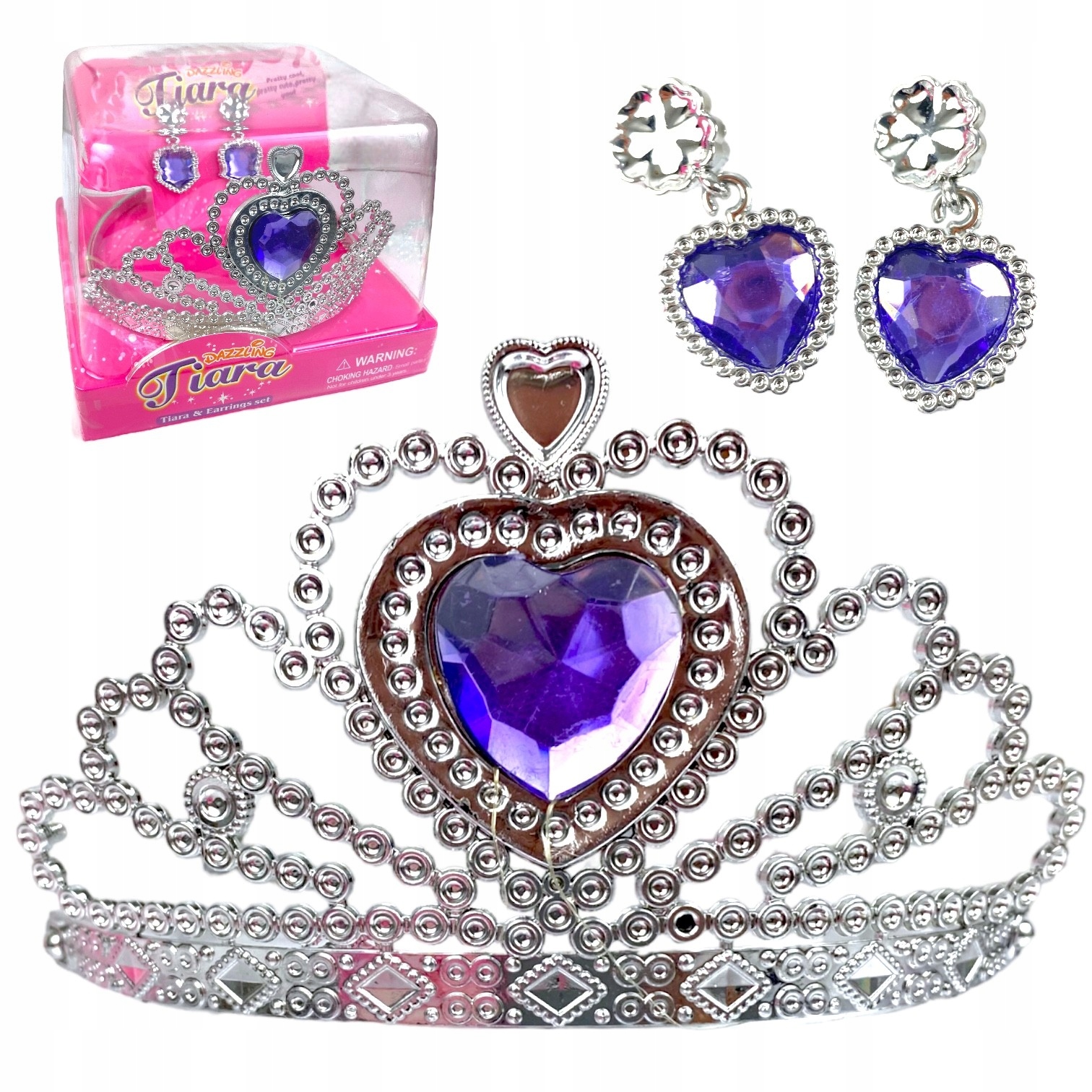 ZESTAW BIŻUTERII DLA DZIEWCZYNKI KSIĘŻNICZKI TIARA