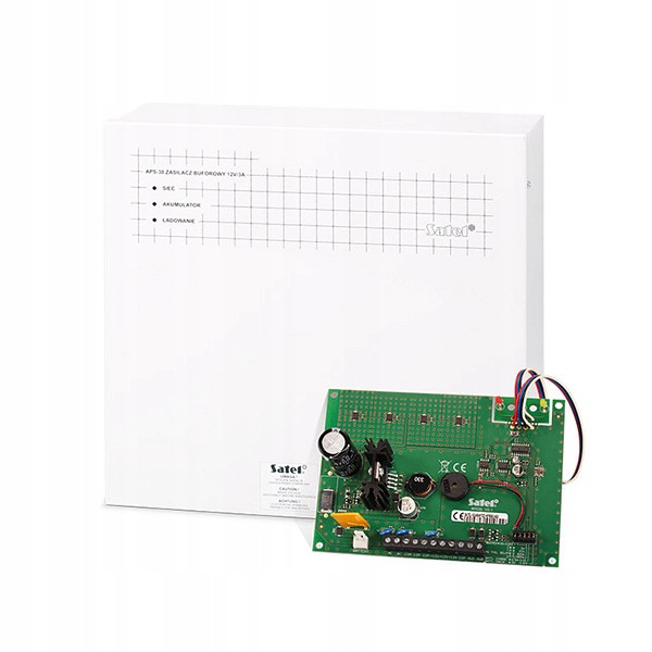 Satel APS-30 vyrovnávací napájecí zdroj 12 V DC 3 A pro zabezpečovací systémy