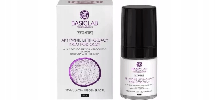 Basiclab Krem Pod Oczy Na Noc 0,3% Peptyd Miedzi 18 ML