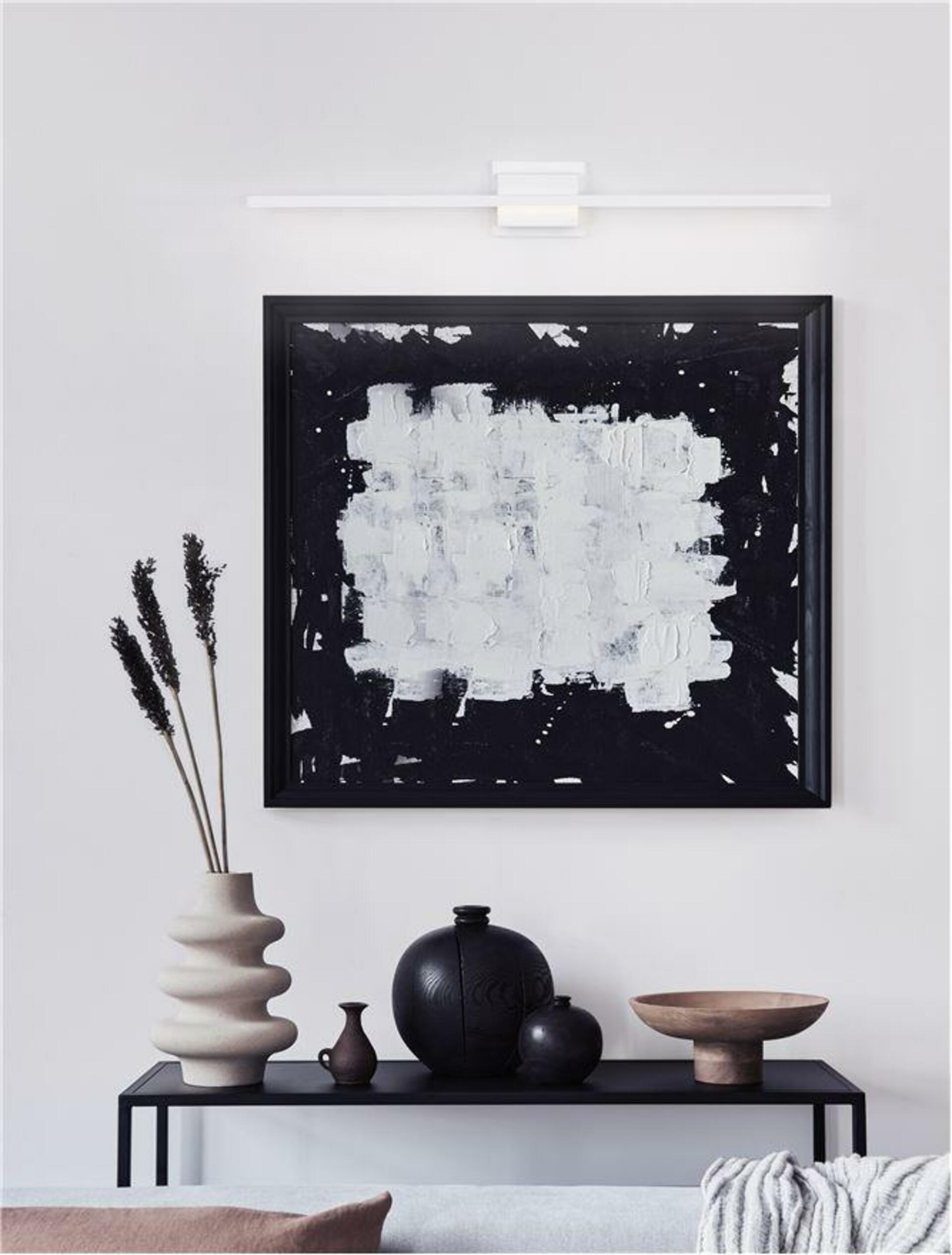 Nova Luce nástenné svietidlo nad obrazmi Azure biely hliník a akryl Led 21W 23