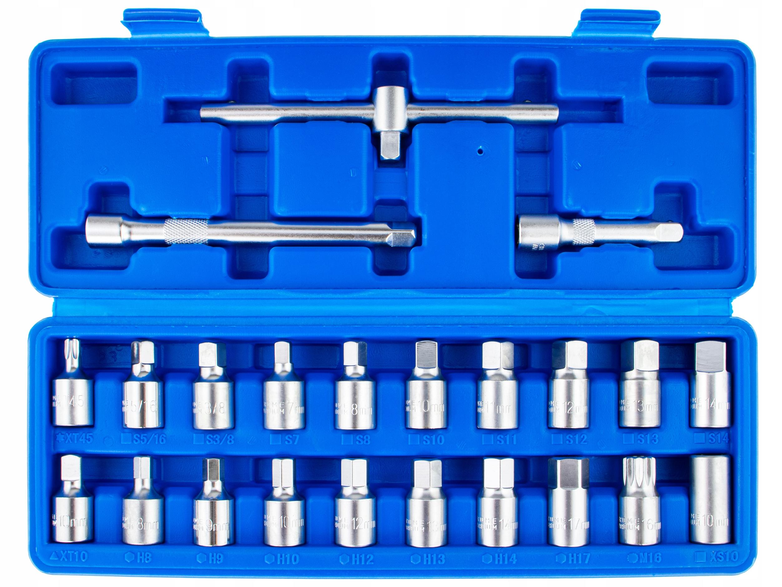 ZESTAW NASADEK KLUCZE NASADKI 3/8 KORKÓW OLEJU 23 Marka Vorfal