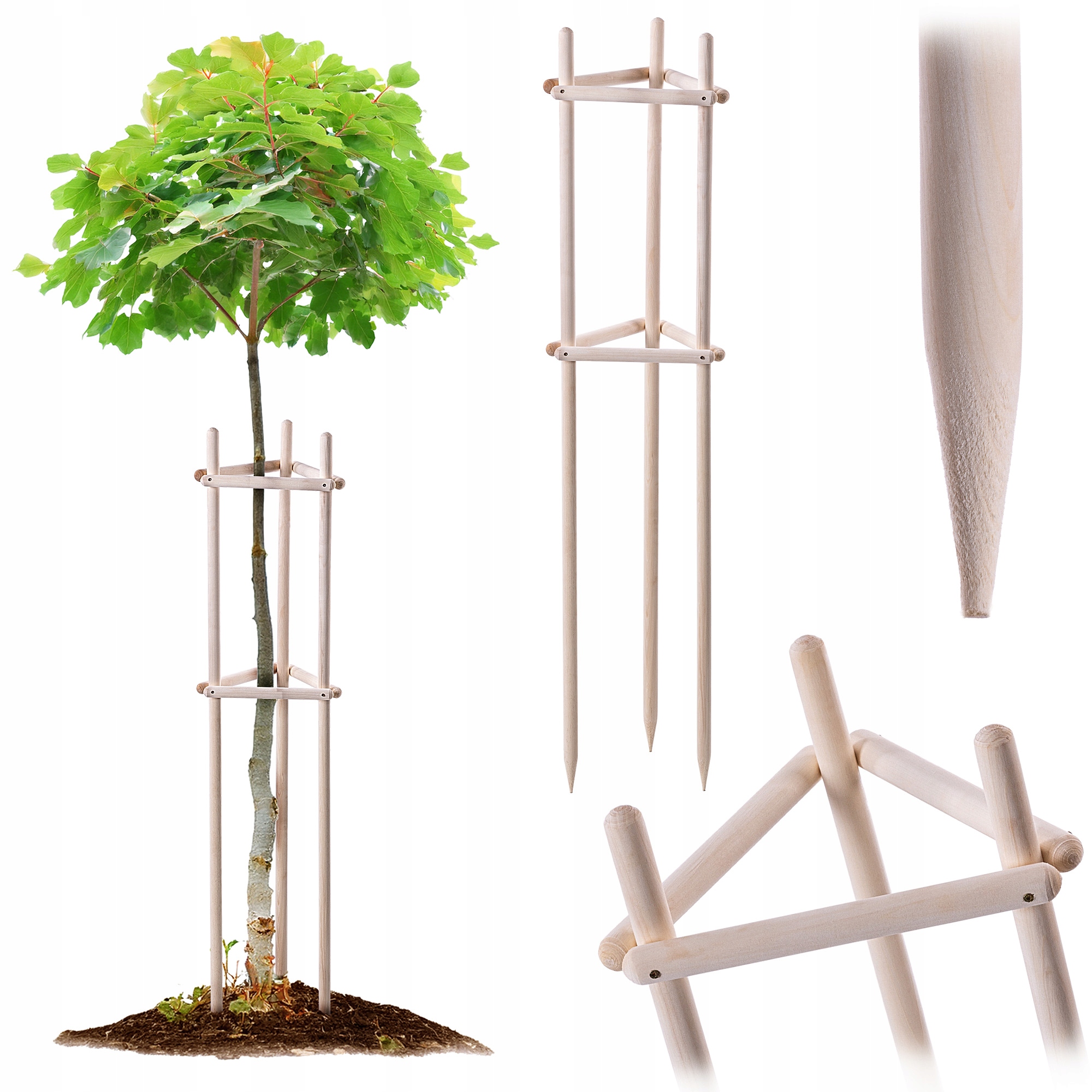 PODPORA DO ROŚLIN DRZEWEK KRZEWÓW PODPÓRKA IMPREGNOWANA TRÓJKĄT MOCNA 150cm