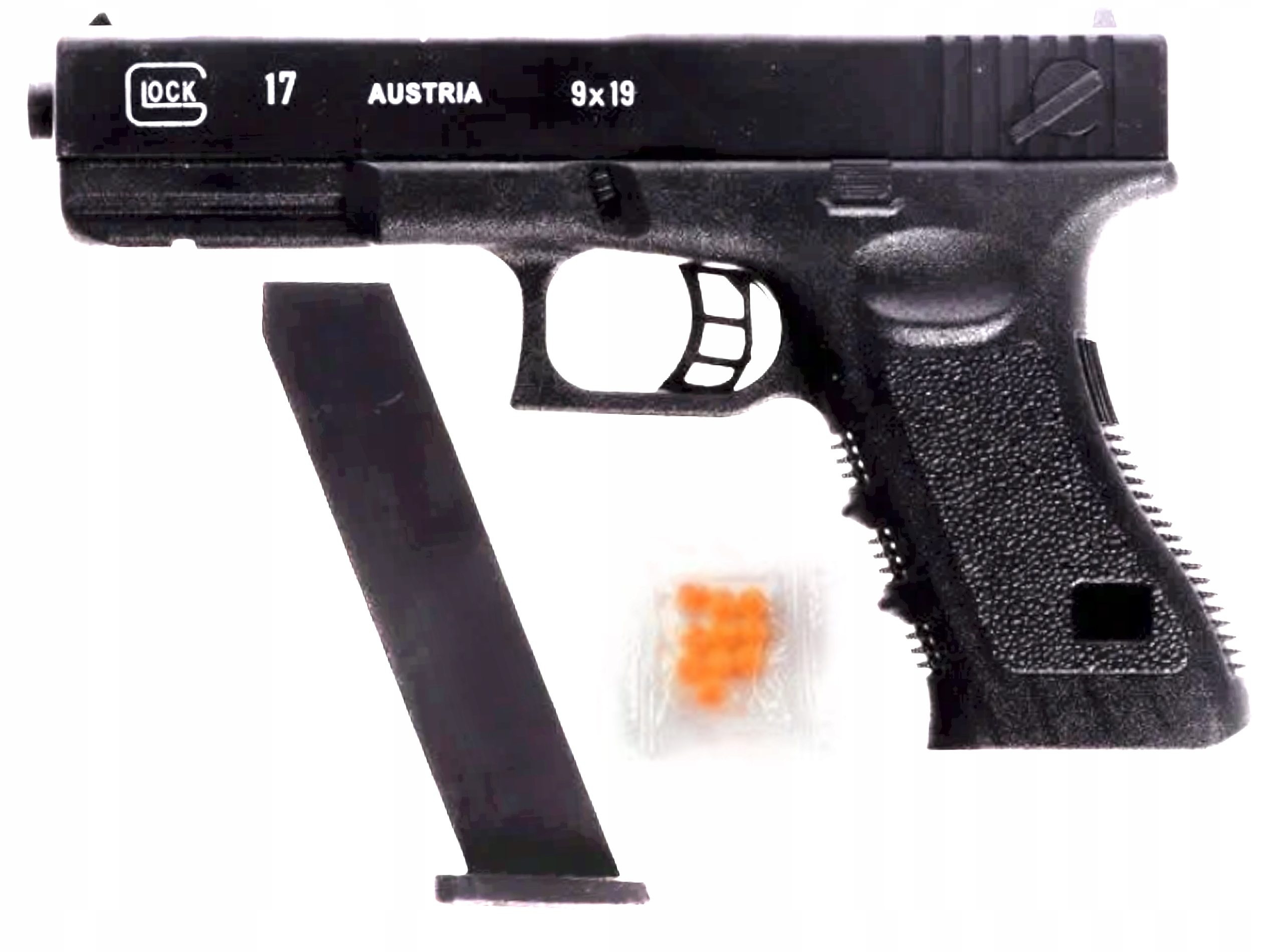 GLOCK 17 1:1 REPLIKA ASG PISTOLET NA KULKI +GRANAT Kod producenta POLICYJNA REPLIKA AIR SOFT GUN [ASG]