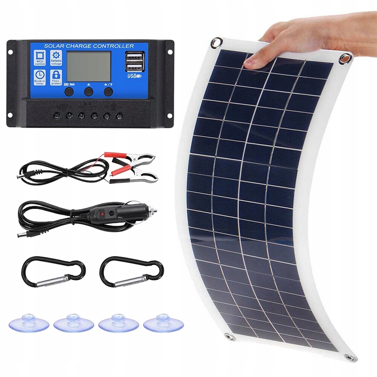 Zestaw Fotowoltaiczny 30A 300W 12V Solarny Regulator Ładowania