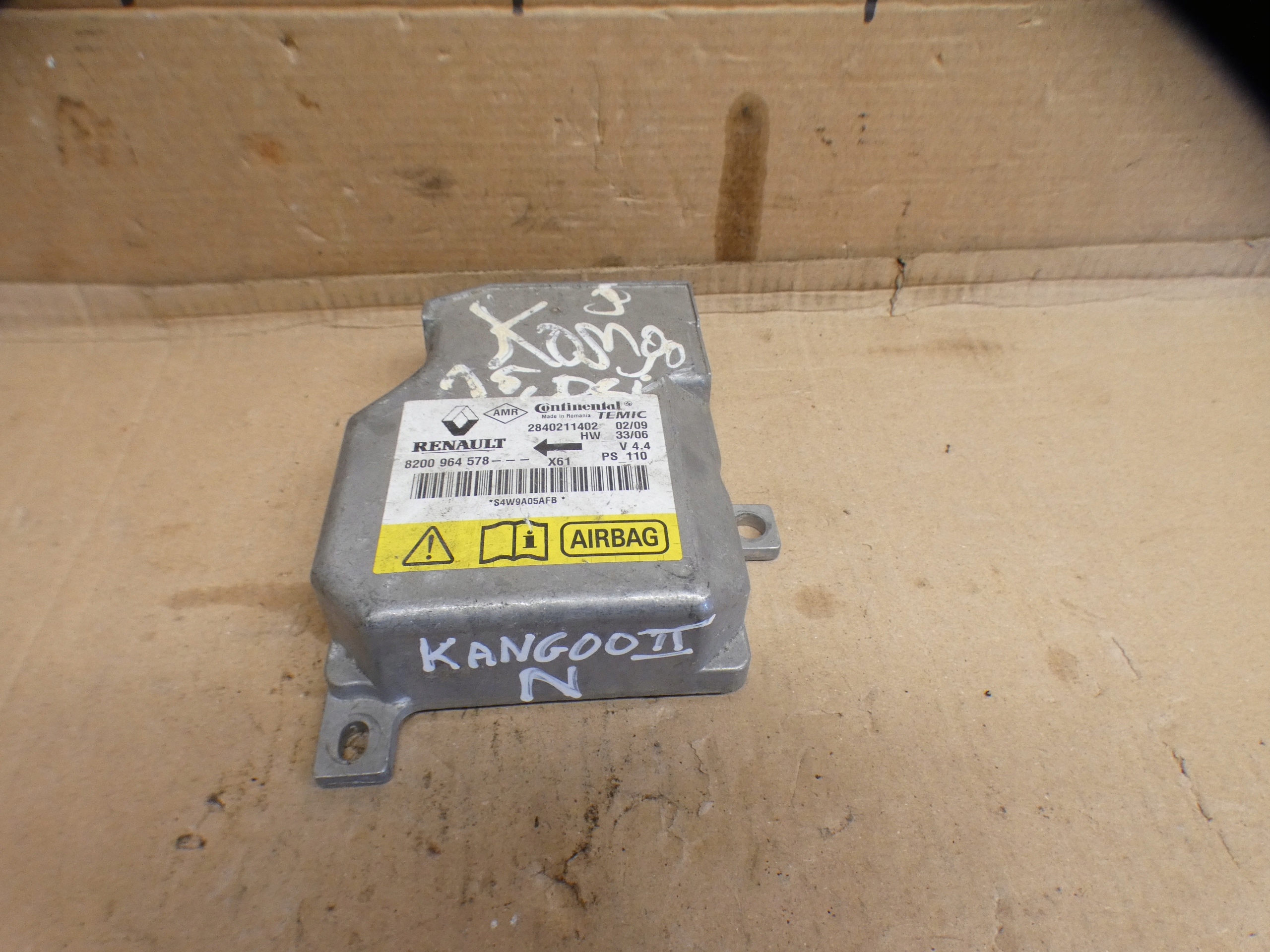 module SENSOR airbag RENAULT KANGOO II 8200964578