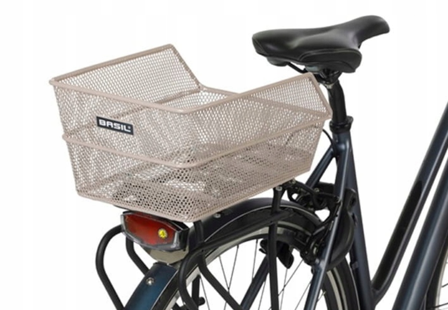 Kosz rowerowy na tylny bagażnik Basil Cento S beżowy solidny jakość