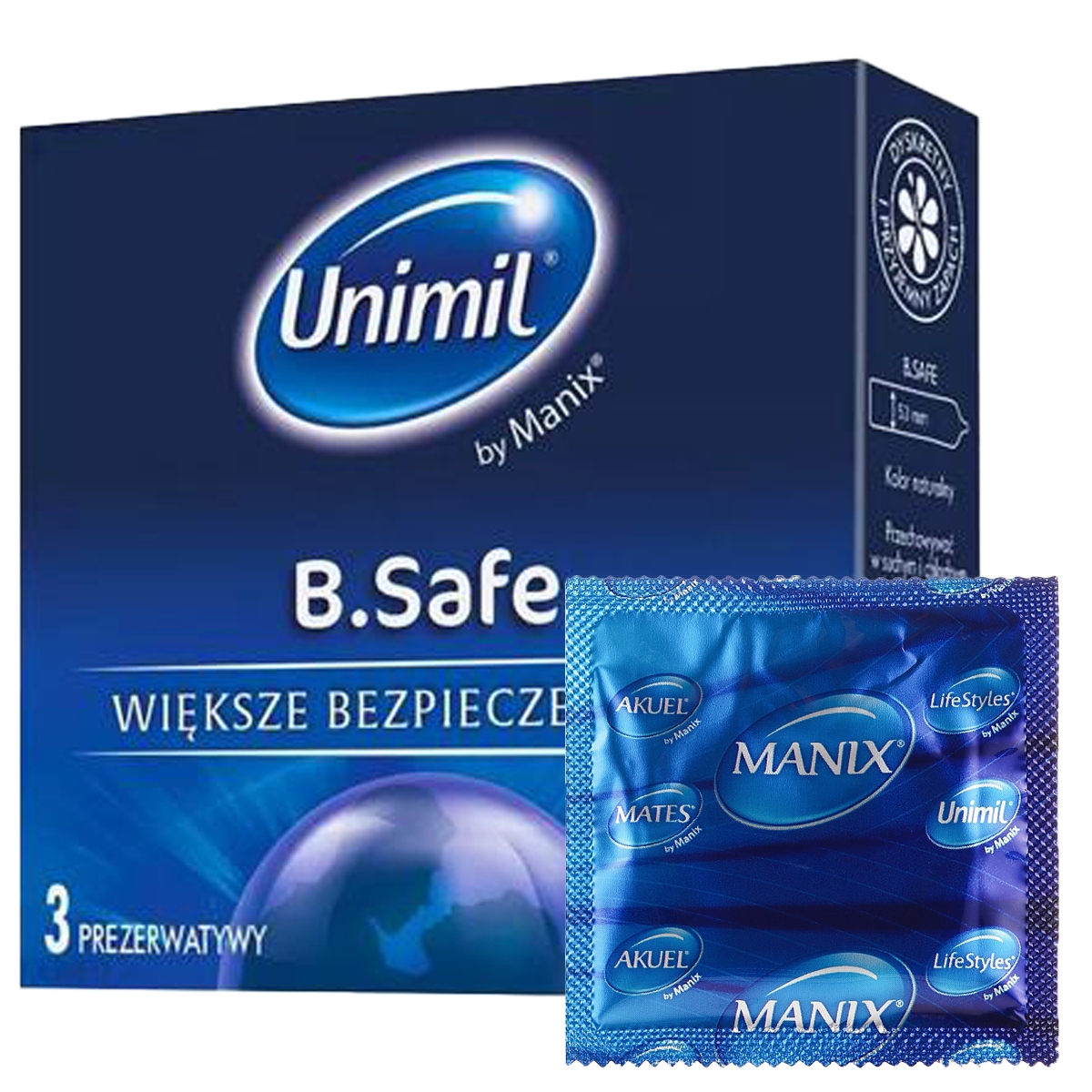 

Prezerwatywy grubsze lateksowe Unimil 3 sztuki
