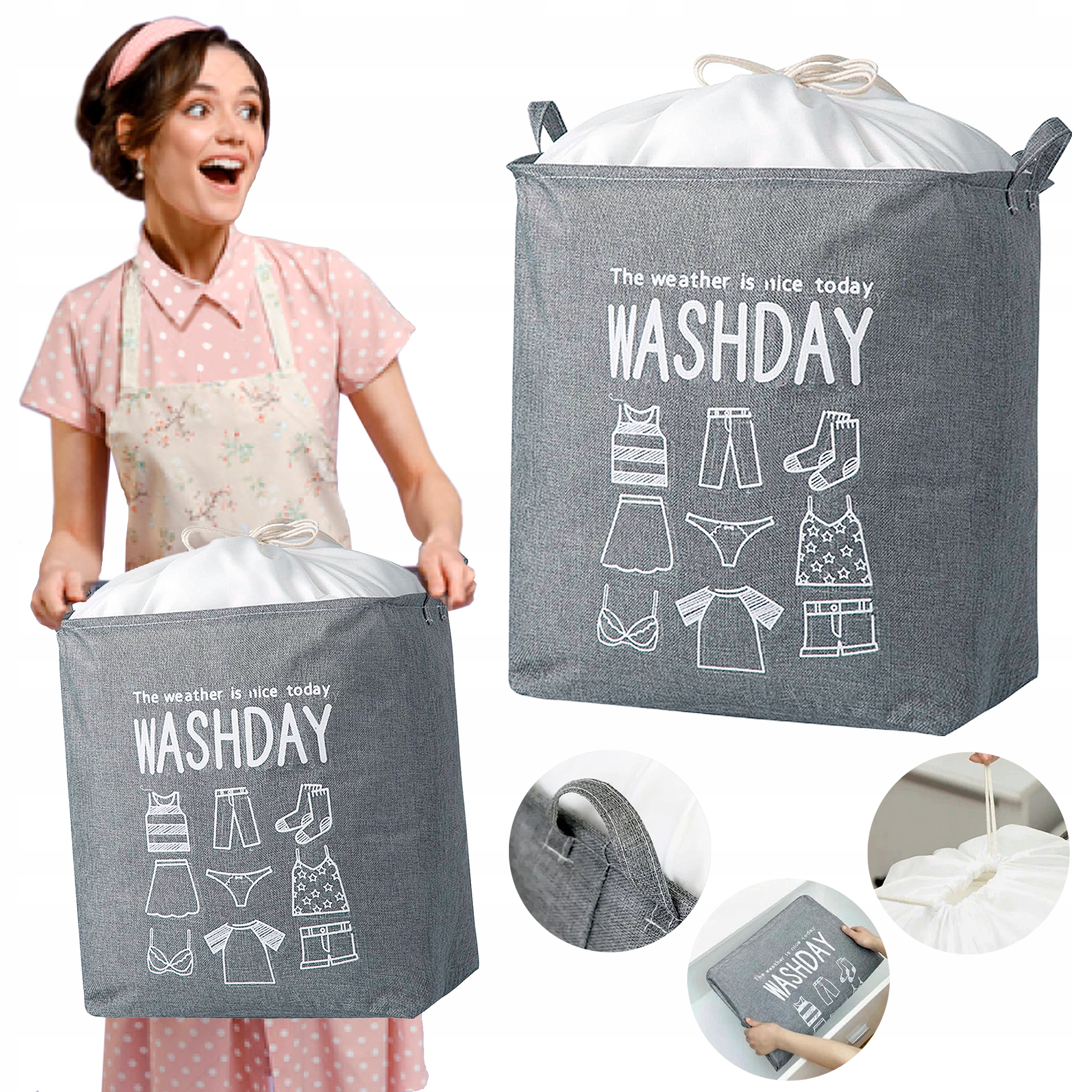 

Kosz Na Pranie Pojemnik Na Zabawki Akcesoria Worek