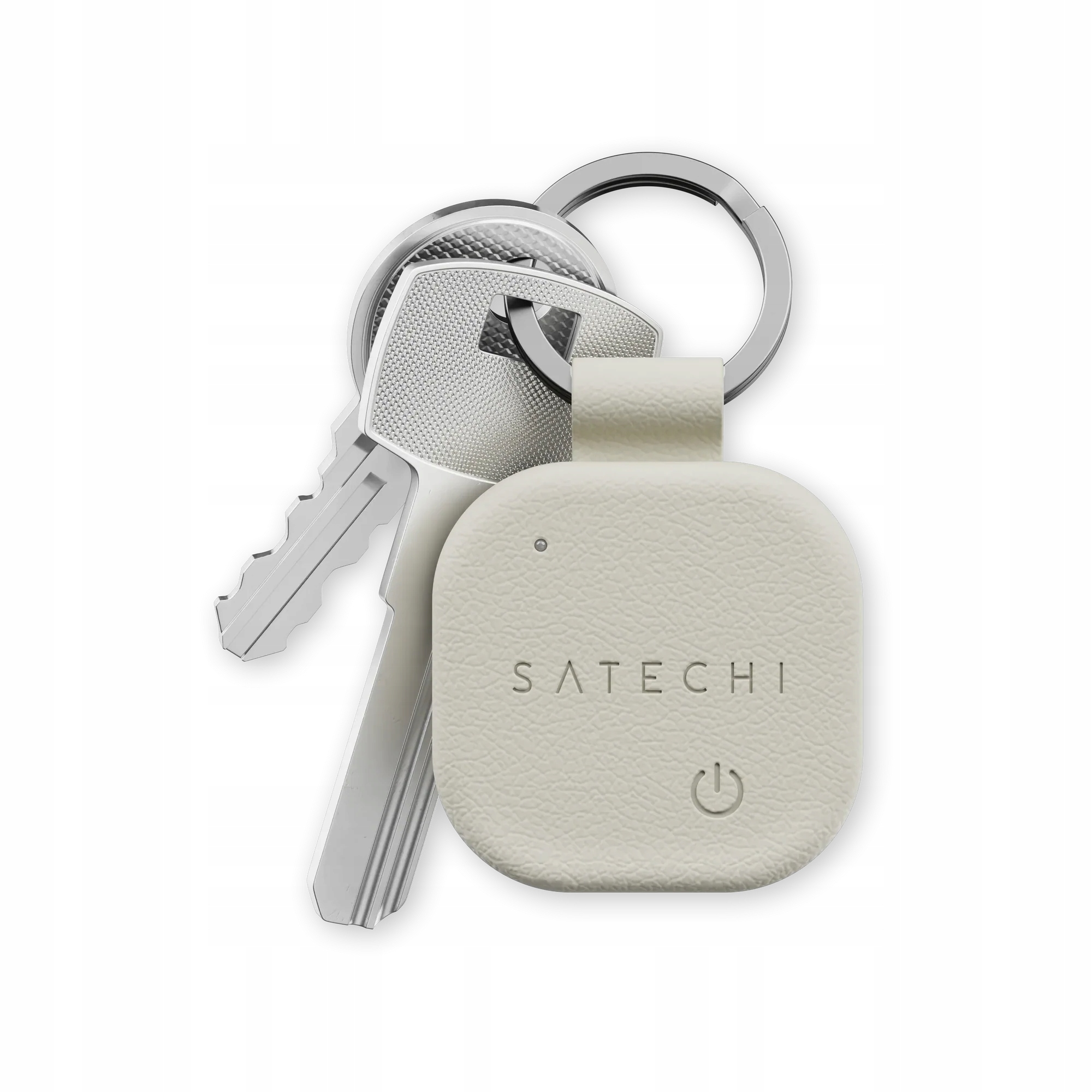 Lokalizátor Satechi kompatibilní s Apple Find My, kožený, pro klíče přívěsek na klíče
