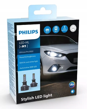 

Żarówki Led H1 Philips Ultinon PRO3022 6000K 12/24