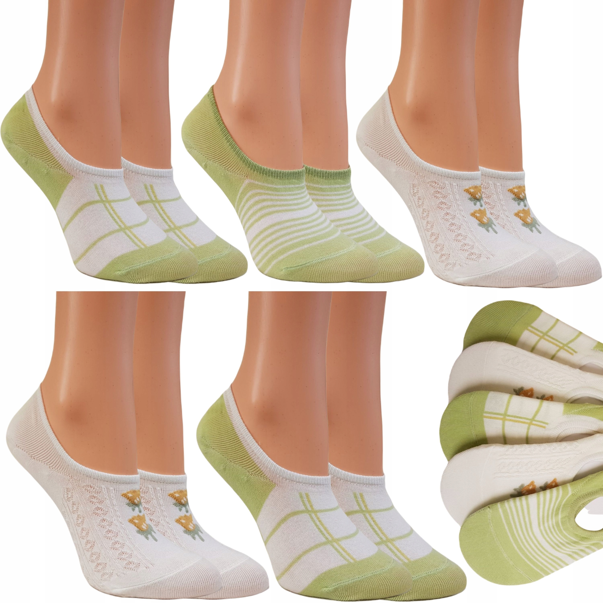 

5x Skarpety damskie Bawełniane stopki Krótkie