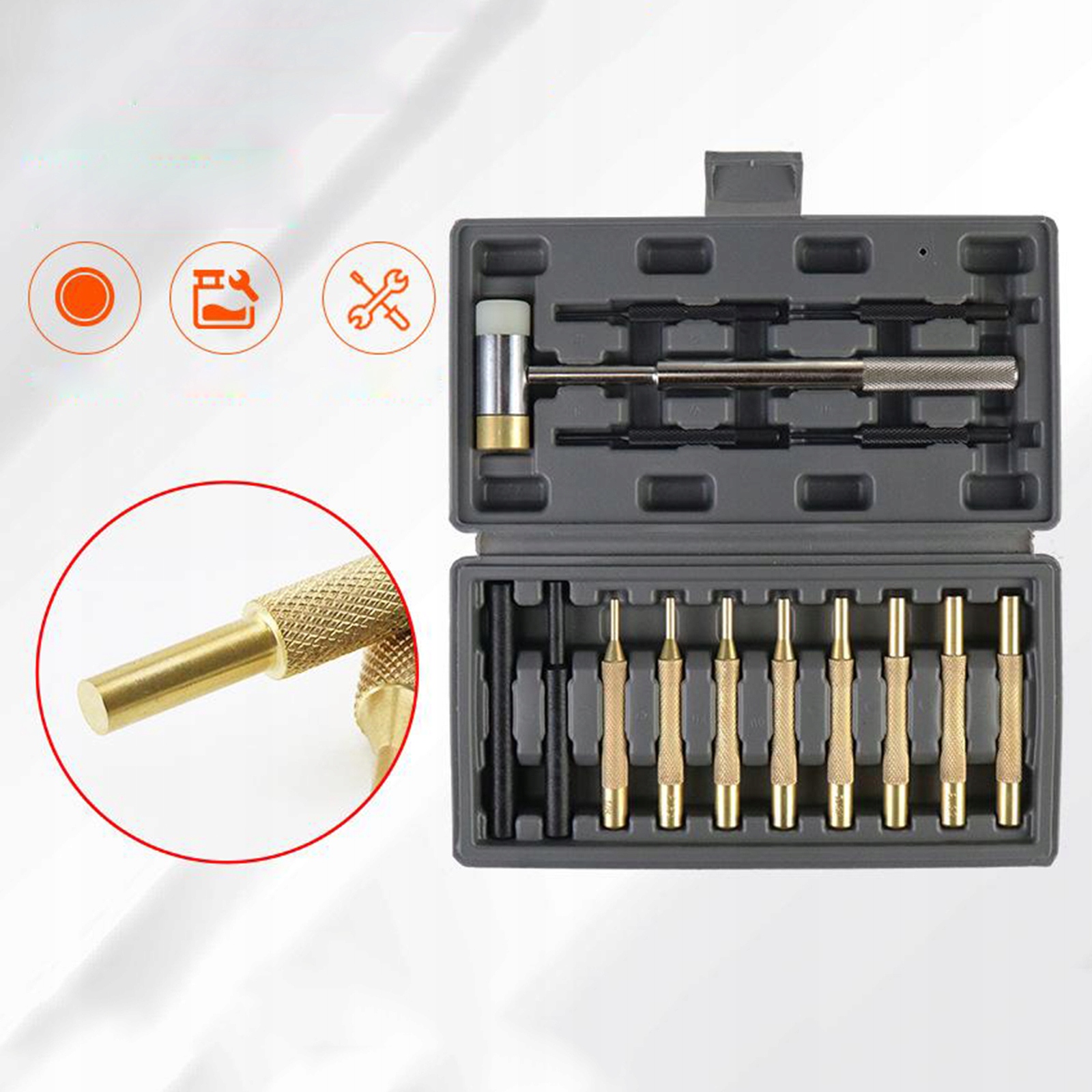 Zestaw stempli rusznikarskich Narzędzia Elementy zestawu młotek blacharski