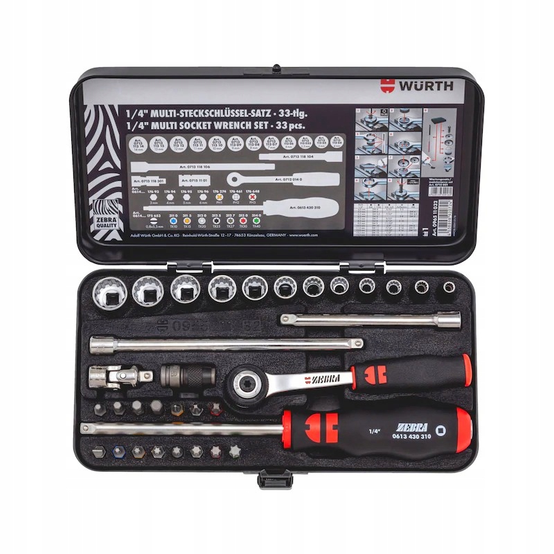 

Zestaw Nasadek 1/4 Multi Zebra Wurth