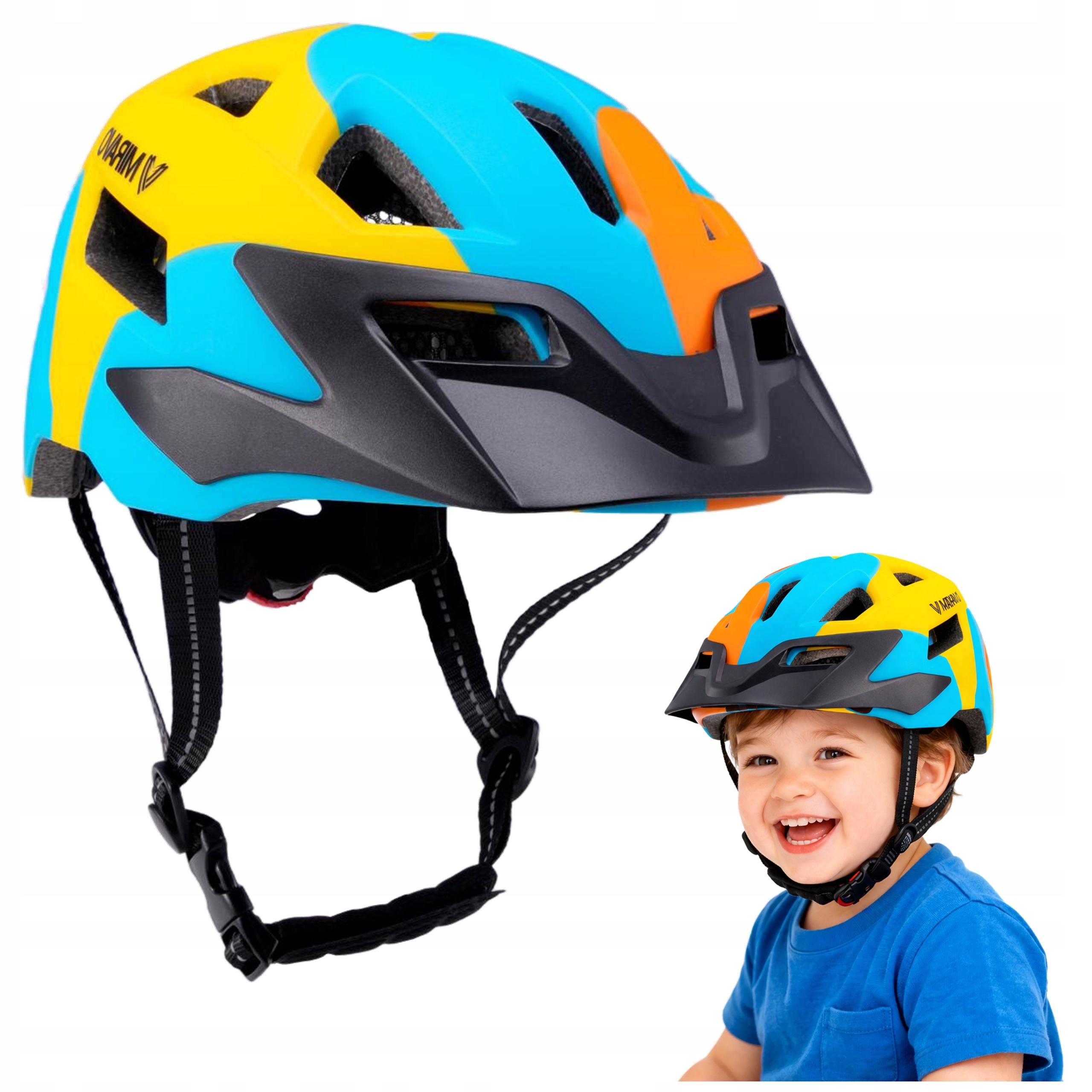 Kask Rowerowy Dziecięcy Regulowany Rozmiar 48-52 CM Xs Lekki Na Hulajnogę