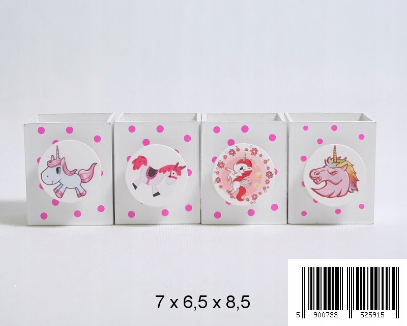 JEDNOROŻEC PRZYBORNIK NA KREDKI RÓŻNE WZORY Marka Midex