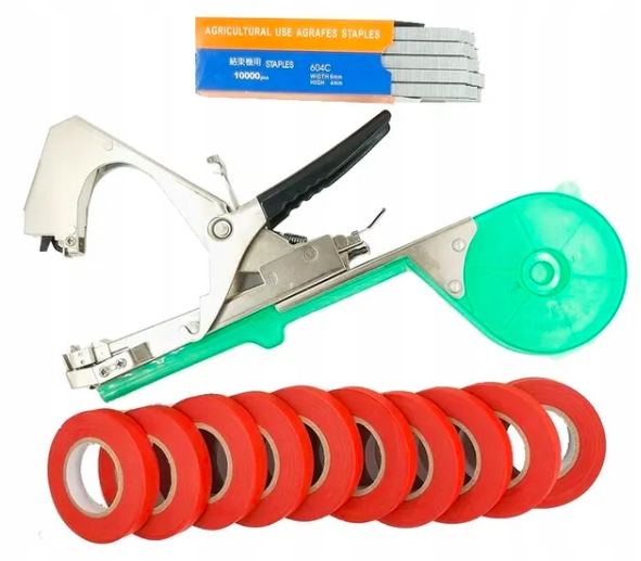 Zahradní sešívač 10 pásků 10000 sponek pro podvazování rostlin