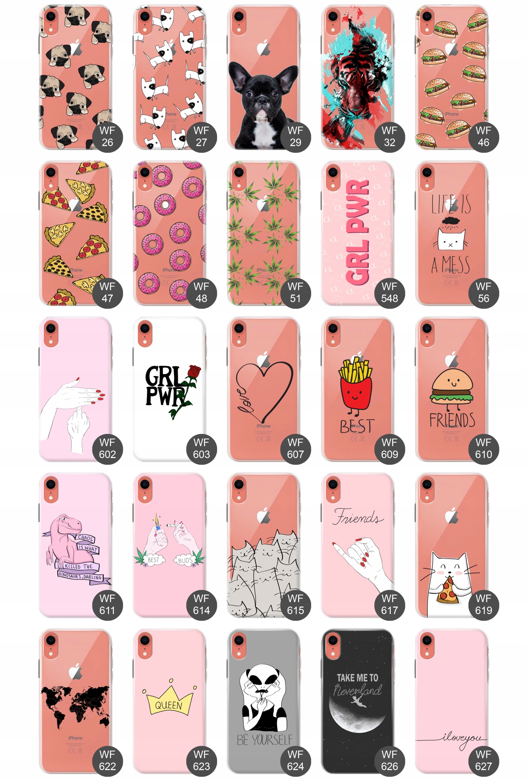 Etui wzory do iPhone XR case guma slim