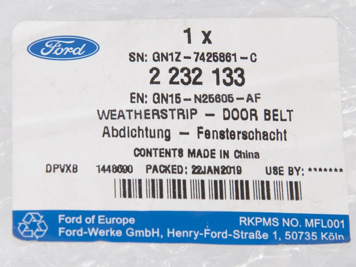 LISTWA PRZYSZYBOWA PRAWA TYŁ ECOSPORT 17- Jakość części (zgodnie z GVO) O - oryginał z logo producenta pojazdu (OE)