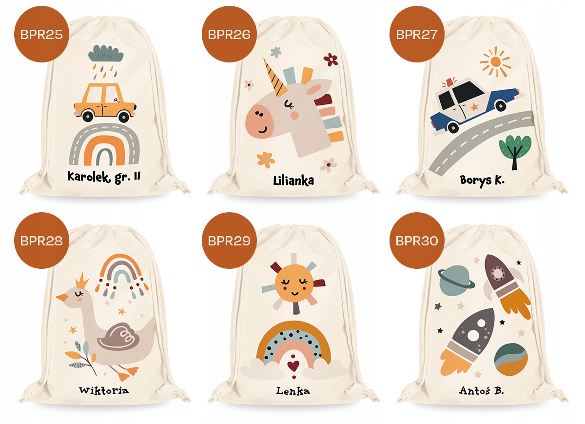 WOREK DO PRZEDSZKOLA SZKOŁY ŻŁOBKA Z PODPISEM IMIENIEM DZIECKA Bohater Inny