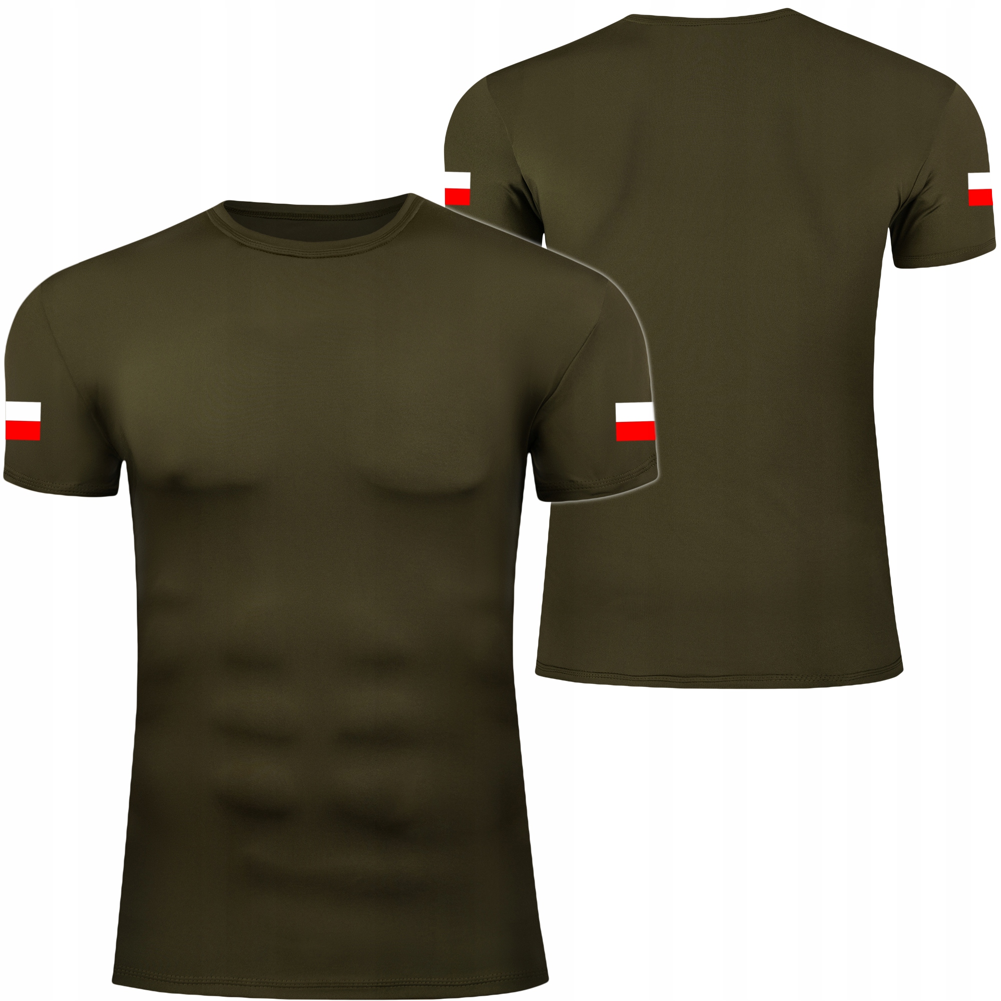 

Koszulka Wojskowa termoaktywna + Flagi Pl khaki XL