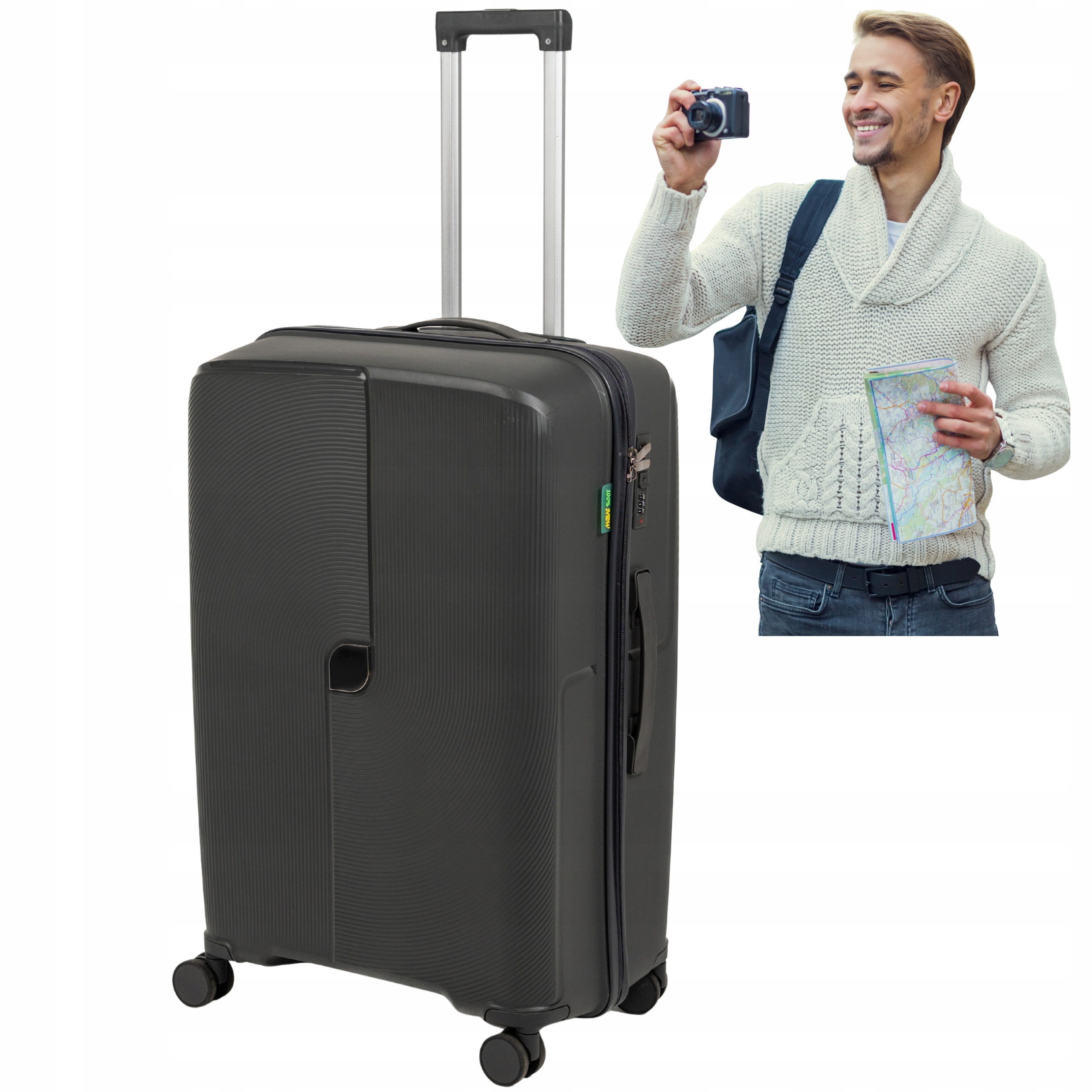 Velká Cestovní Taška, Tmavě Šedá, Polypropylenová, 75*50*31 CM, Prostorná, 116 L