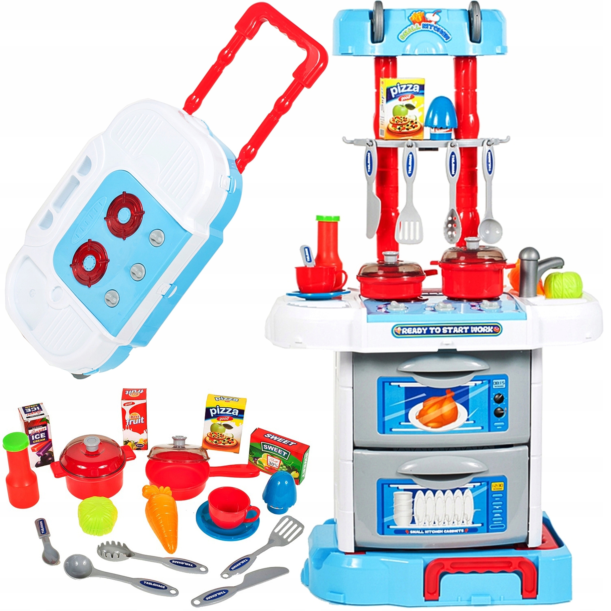 

Kuchnia Z Piekarnikiem 3w1 Walizka Na Kółkach 33el