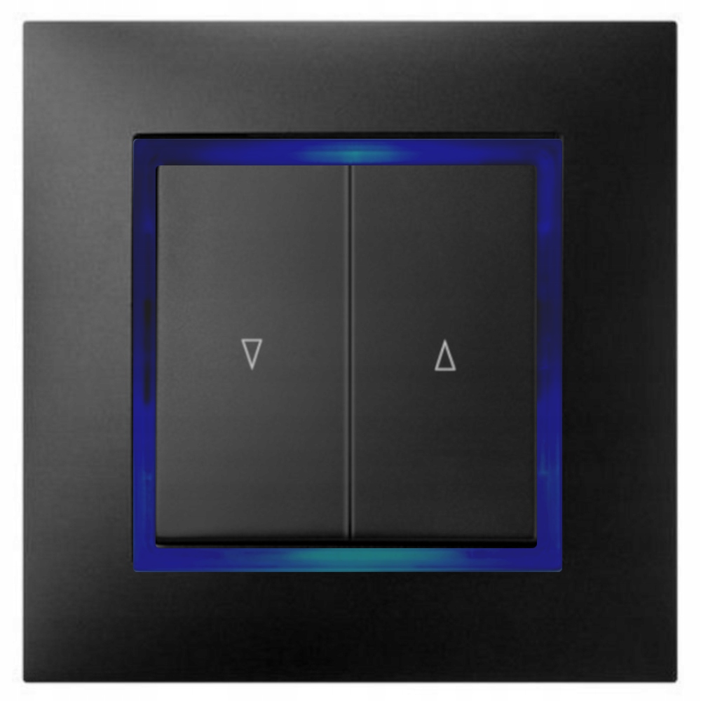 

Włącznik Roletowy Czarny Z Podświetleniem