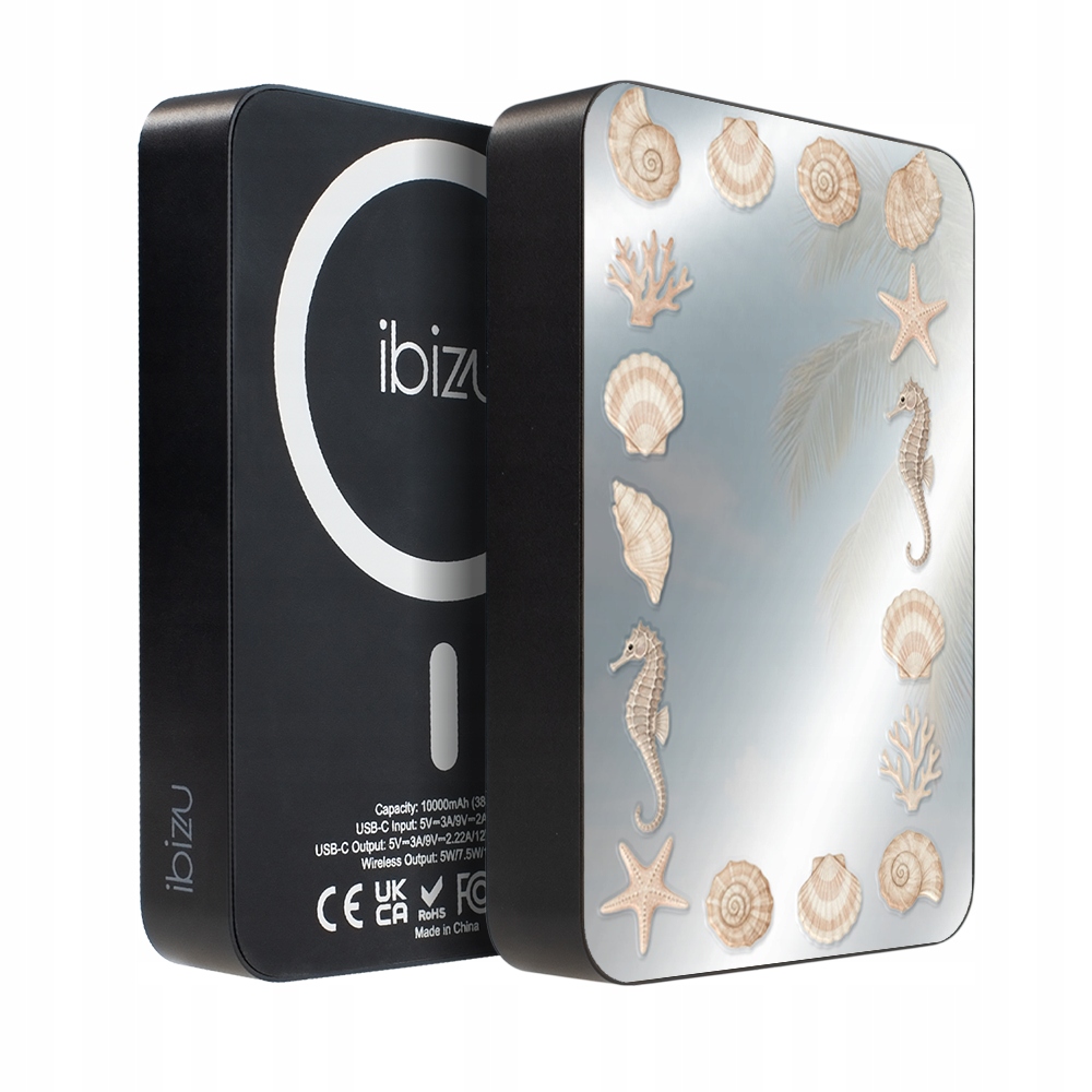 Powerbank Ibizu MagPower 10k MagSafe, 10 000 mAh, Muszelkowe lustro