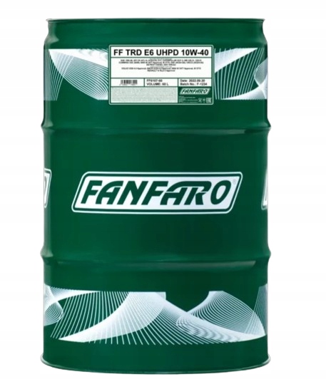 PŁYN OLEJ SILNIKOWY TRD E6 BLUE 10W40 60L FANFARO MACK 4.5 RENAULT VI