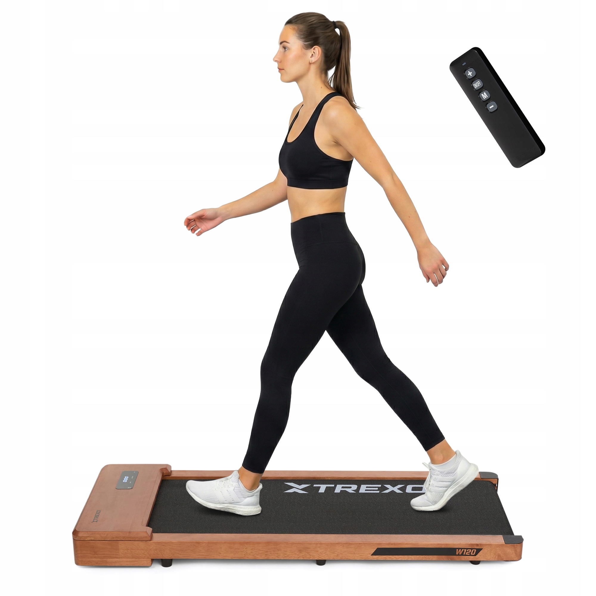 Bieżnia Xtrexo Walking Pad W120+ drewniany Z Pilotem 12 Programów 1-6 Km/h